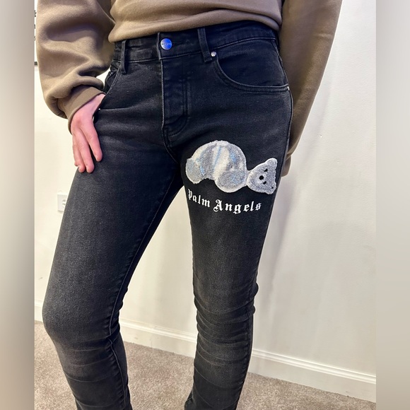 Palm Angels black teddy bear jeans - Picture 8 of 9